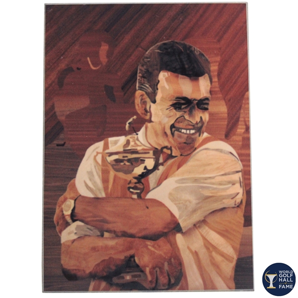 Marquetry Portrait of Self Portrait Ceramic Tile by Tony Jacklin - WGHoF Collection