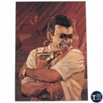 Marquetry Portrait of Self Portrait Ceramic Tile by Tony Jacklin - WGHoF Collection