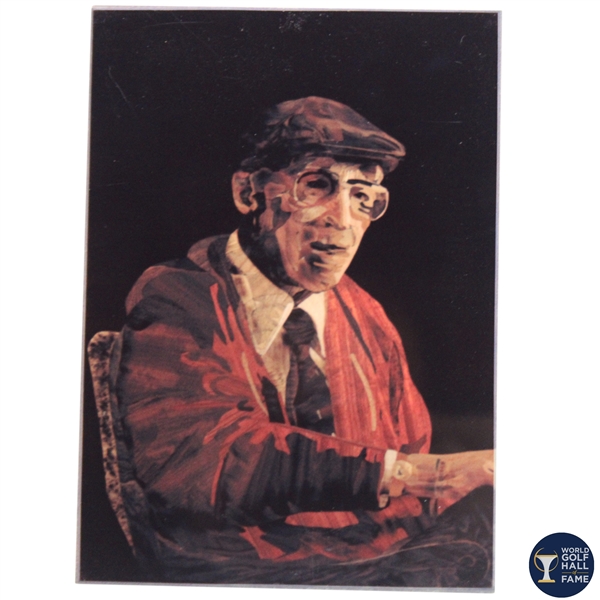 Marquetry Portrait of Harvey Penick Ceramic Tile by Tony Jacklin - WGHoF Collection