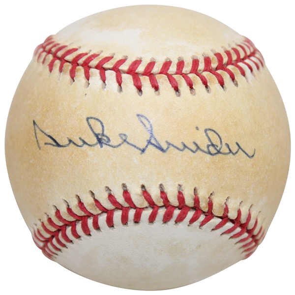 Duke Snider Signed Rawlings Official National League Baseball JSA ALOA