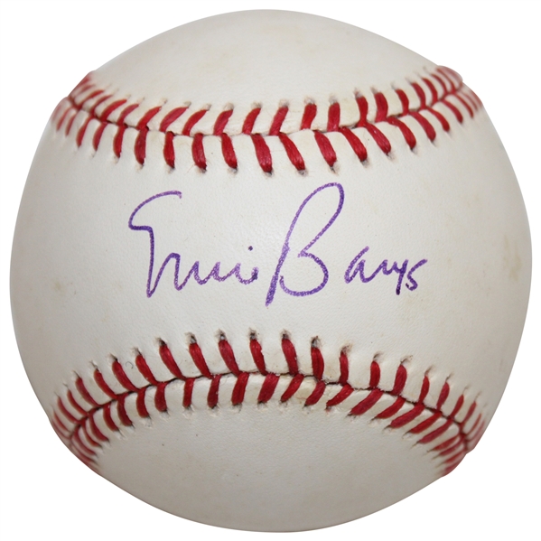 Ernie Banks Signed Rawlings Official American League Baseball JSA ALOA