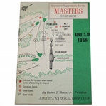 1966 Masters Tournament Spectator Guide - Jack Nicklaus Winner