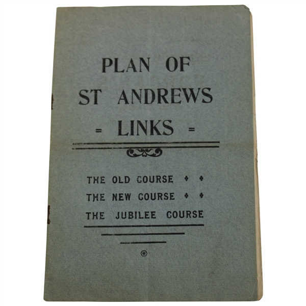 c.1910 Plan of St Andrews Links (Old Course/New Course/Jubilee Course) Booklet - Rare