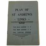 c.1910 Plan of St Andrews Links (Old Course/New Course/Jubilee Course) Booklet - Rare