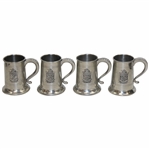 Four (4) Classic Anheuser-Busch Golf Classic Pewter Handmade Tankards