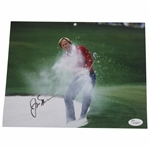 Jack Nicklaus Signed Bunker Blast Photo JSA #K13627