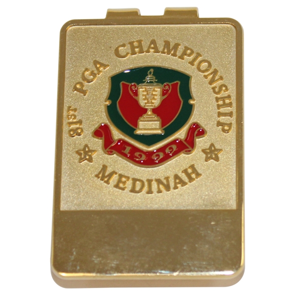 1999 PGA Championship at Medinah Gold Tone Money Clip/Badge - Tiger Woods Winner