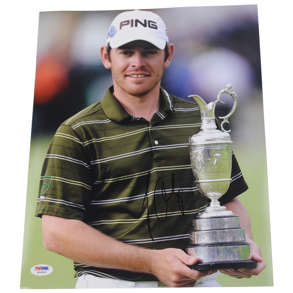 Louis Oosthuizen Signed Claret Jug Pose Large Color Photo PSA #W14608