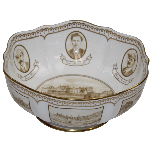 Tom Morris, Bobby Jones & others Millenium Collection Ltd Ed Aynsley Porcelain Bowl by Artist Bill Waugh