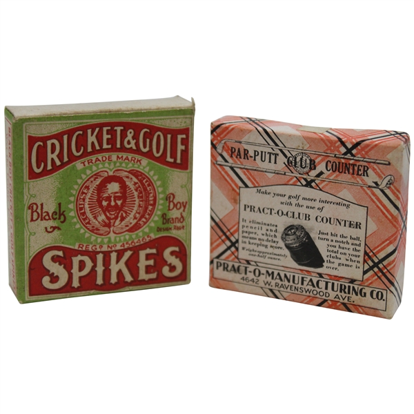 Vintage Cricket & Golf Spikes w/Spikes & Par-Putt Club Counter w/Counter in Boxes