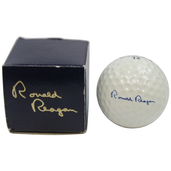 President Ronald Reagan Presidential Seal & Signature Spalding Logo Golf Ball in Original Box