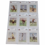 Nine (9) 1930 Wills Cigarettes Famous Golfers Golf Cards BVG