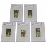 Five (5) 1971 Barratt & Company Famous Sportsmen Uk Golf Cards BVG