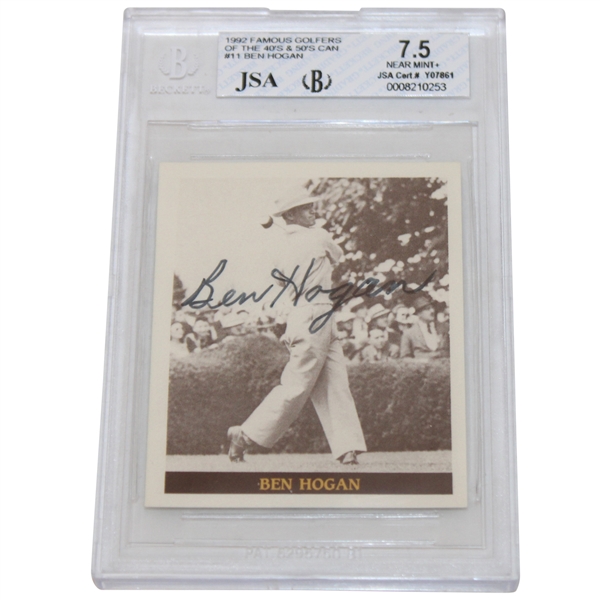 Ben Hogan Signed 1992 Famous Golfers Of The 40s & 50s Golf Card #11 Near Mint 7.5