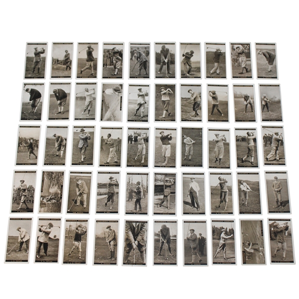 1927 Complete Set of Fifty (50) W.A. & A.C. Churchmans Cigarettes Famous Golfers Golf Cards