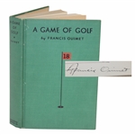 Francis Ouimet Signed 1932 A Game of Golf First Ed Book JSA ALOA