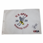 Bryson Dechambeau Signed 2020 US Open at Winged Foot Embroidered Flag JSA ALOA