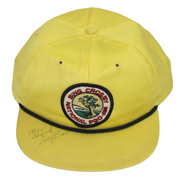 Alan Shepard Signed Bing Crosby National Pro Am Yellow Rope Hat JSA ALOA