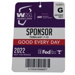 2022 Waste Management Open Sponsor Weekly Grounds Ticket Badge #10581 - Scottie Scheffler 1st PGA Win