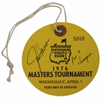 Jay Haas Signed 1976 Masters Wednesday Ticket w/Par 3 Champion JSA ALOA