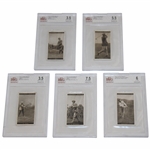 Five (5) 1927 Churchmans Famous Golfers Golf Cards BVG