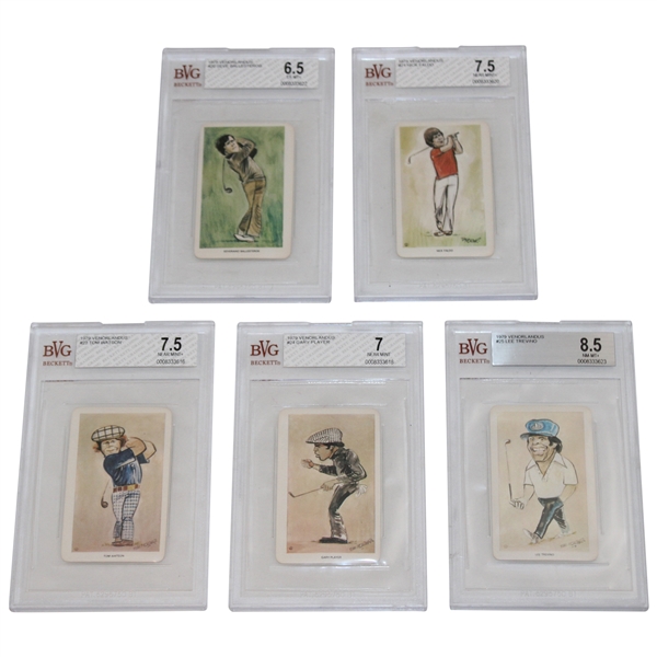 Five (5) 1979 Venorlandus Golf Cards BVG