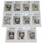 Eleven (11) 2002 Sp Authentic Major & Masters Golf Cards BVG