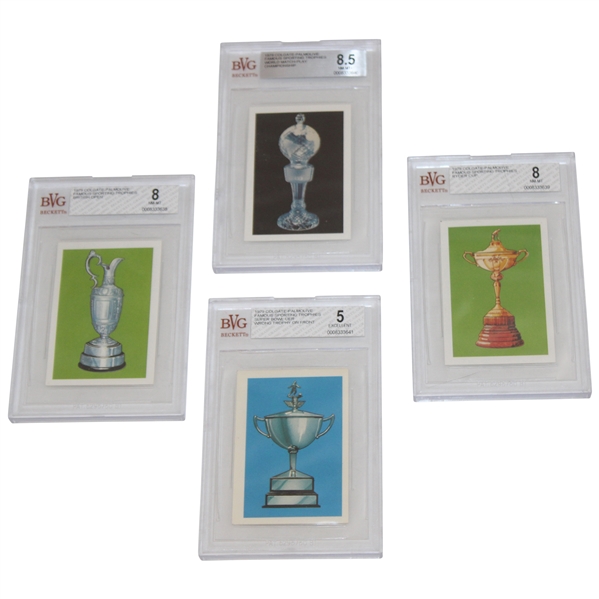 Four (4) 1979 Colgate Palmolive Famous Sporting Trophies Golf Cards BVG