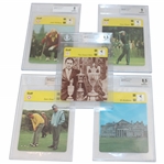 Five (5) 1977-79 Sportscaster Oversize Golf Cards BVG