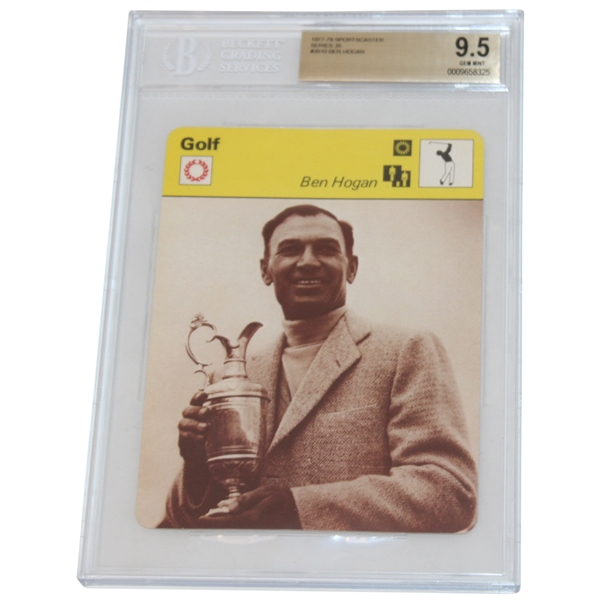 1977-79 Sportscaster Series 35 #3510 Ben Hogan Card BVG Gem Mint 10