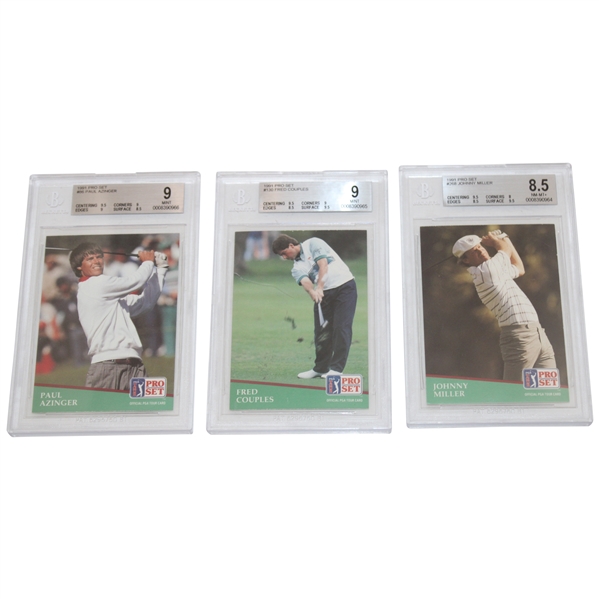 Three (3) 1991 Pro Set Golf Cards BVG