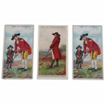 Three (3) Red Coat Golfer Tobacco Golf Cards