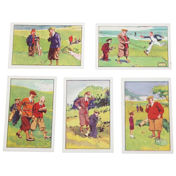 Five (5) Humor In Sport Tobacco Golf Cards