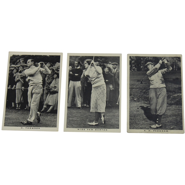 Three (3) Wills Cigarettes British Sporting Personalities Golf Cards