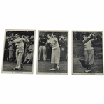 Three (3) Wills Cigarettes British Sporting Personalities Golf Cards