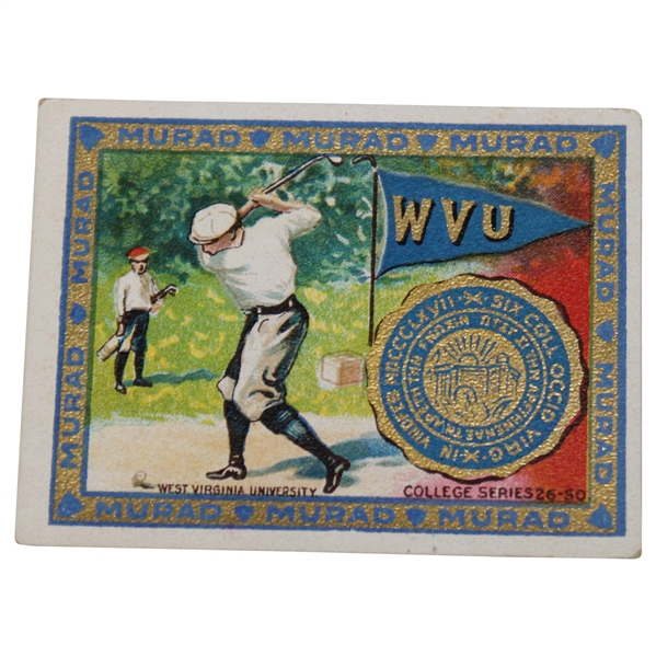 Murad Cigarette College Series Tobacco Golf Card W. V. U.