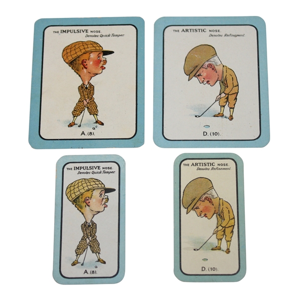 Four (4) Carreras The Nose Game Golf Cards