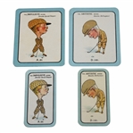 Four (4) Carreras The Nose Game Golf Cards