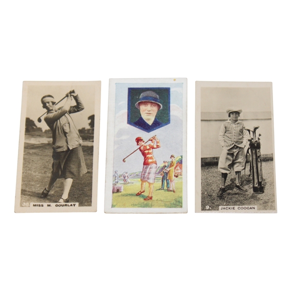 Three (3) Assorted Female Golfer Tobacco Golf Cards