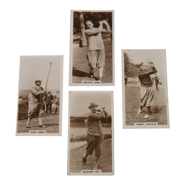 Four (4) De Reszke Famous Golfers Tobacco Golf Cards