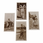 Four (4) De Reszke Famous Golfers Tobacco Golf Cards