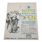 1962 Seattle Worlds Fair Open Golf Invitational Saturday Program