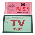 1997 Masters Tournament Patron & TV Parking Permits - Tiger Woods Win