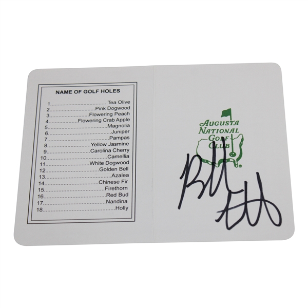 Bubba Watson Signed Augusta National Scorecard JSA ALOA