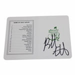 Bubba Watson Signed Augusta National Scorecard JSA ALOA