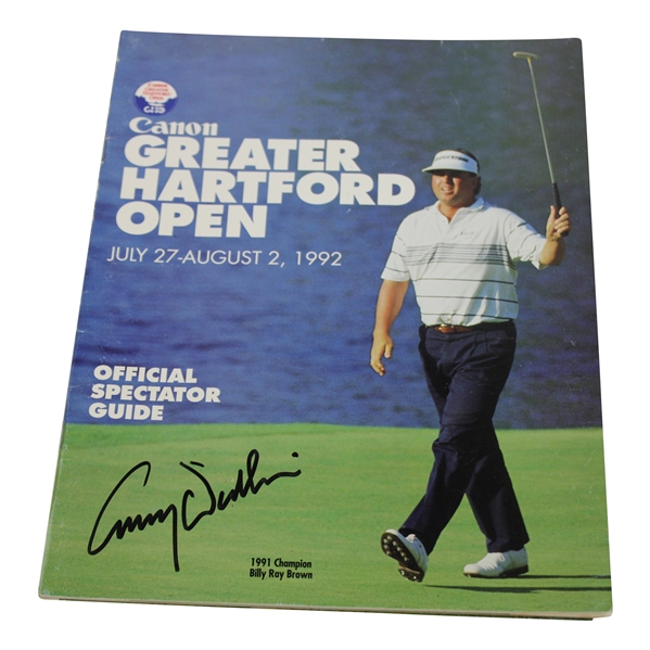 Lanny Wadkins Signed 1992 Greater Hartford Open Spectator Guide JSA ALOA