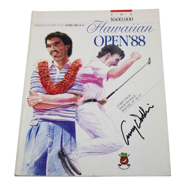 Lanny Wadkins Signed 1988 Hawaiian Open at Waialae CC Program JSA ALOA