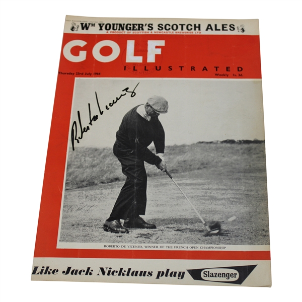 Roberto De Vincenzo Signed 1964 Golf Illustrated -July Cover Only JSA ALOA