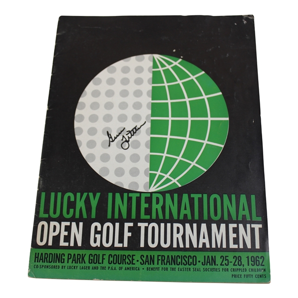 Gene Littler Signed 1962 Lucky International Open at Harding Park Program JSA ALOA