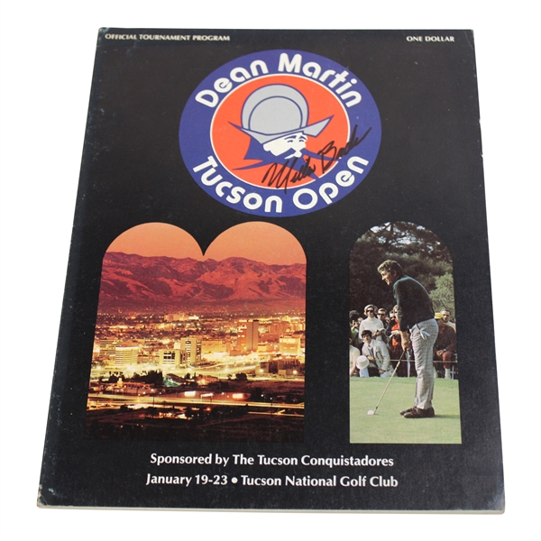 Miller Barber Signed 1972 Dean Martin Tucson Open at Tucson National GC Program JSA ALOA